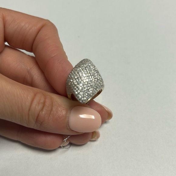 ‎‏Suzy Levian Yellow Sterling Silver White CZ Pave Large NWT - Picture 4 of 6